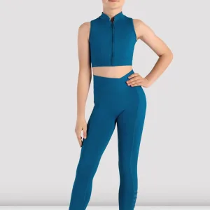 Girls CZ8465 Jacky Zip Front Crop Top